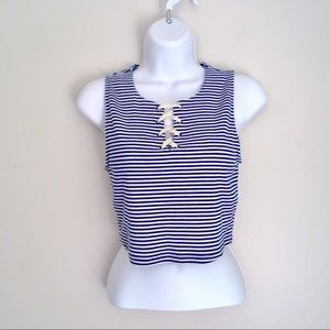 💫FINAL SALE F21 striped crop top